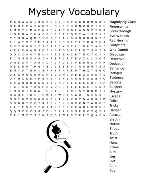 list of mystery words.